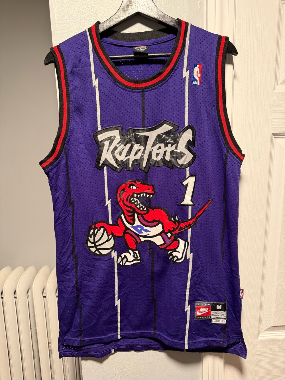 Nike NBA Jersey Toronto Raptors Tracy McGrady #1 Mens Medium Length +2